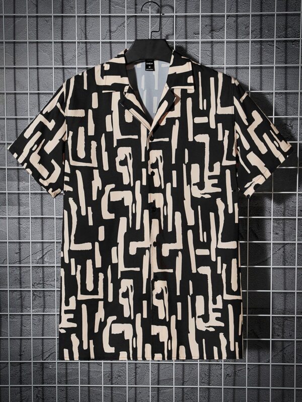 Camisa con estampado bicolor. Talla XXL