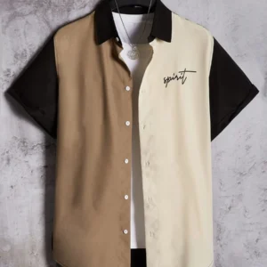 Camisa bloque de color (sin camiseta). Talla M