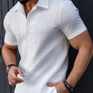 Camisa de manga corta estilo playa. Talla XXL