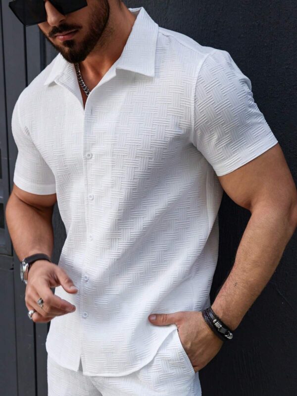 Camisa de manga corta estilo playa. Talla XXL