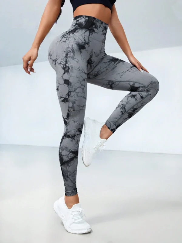 Mallas deportivas verde con tinte, efecto push up. Unitalla - Imagen 5