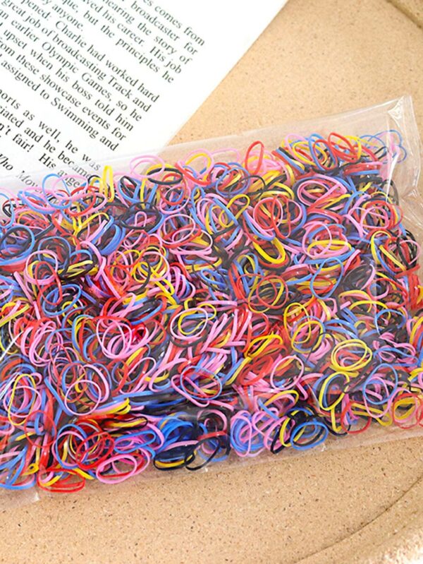 100 piezas de ligas para cabello, bandas elásticas pequeñas. Multicolor