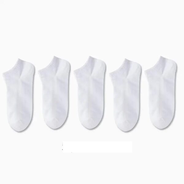 Calcetines unisex cómodos y respirables a la altura del tobillo, color blanco. Unitalla