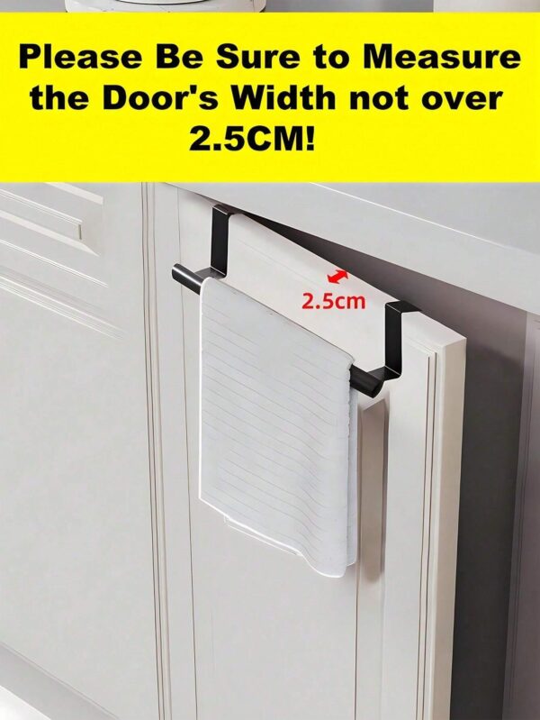 Porta toalla para estante, puerta, cajones de cocina o armario sin perforaciones. - Imagen 3