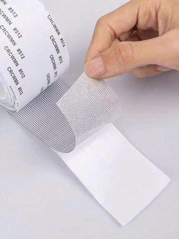 1 rollo de fuerte cinta adhesiva para reparación de pantalla de ventana, repara desgarros y pantallas de insectos - Imagen 3