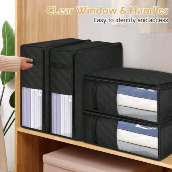 1 bolsa de almacenamiento minimalista con cremallera a prueba de polvo para prendas, guardar ropa en el armario, ropa de viaje, mantas, etc. - Imagen 3