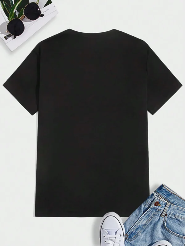Camiseta con estampado de dibujo bicolor. Talla XXL - Imagen 2