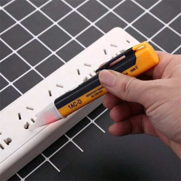 Pluma detectora de voltaje sin contacto con linterna led, alarma de luz y sonido - Imagen 3