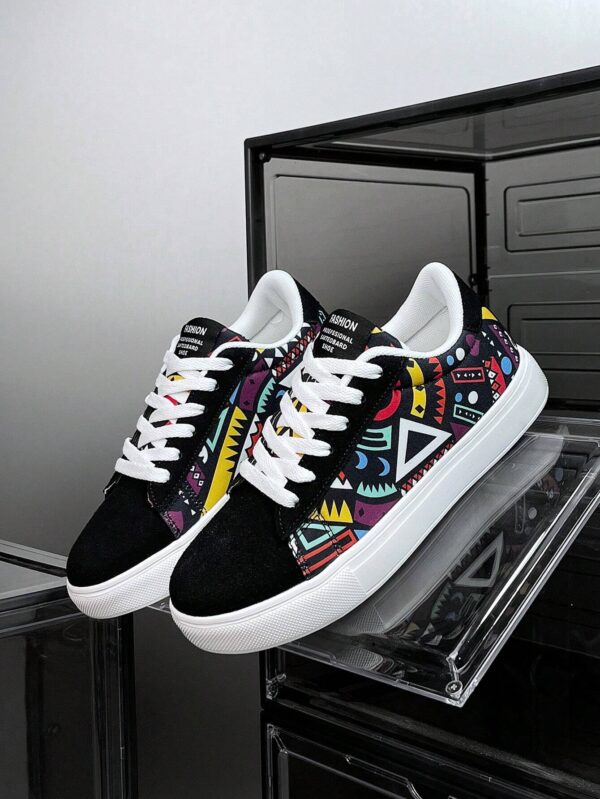 Tenis unisex con estampado geométrico personalidad y versatilidad, ligeros y antideslizantes. #4 - Imagen 2