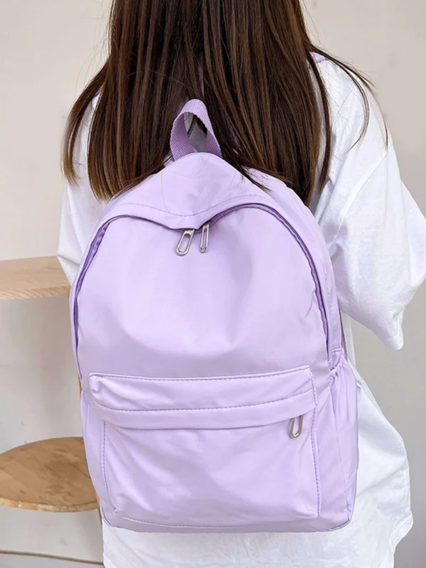 Mochila impermeable color lila - Imagen 3