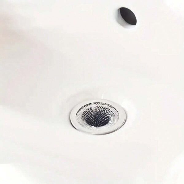 Colador y filtro de desagüe de acero inoxidable para lavabo de baño. 2 pzas. - Imagen 3