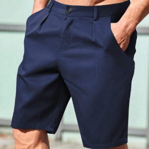 Bermuda azul con bolsillos inclinados. Talla M