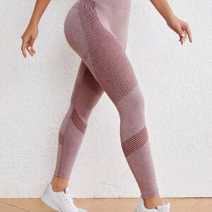 Leggings de yoga de cintura alta sin costuras. Talla M