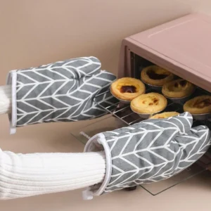 Guantes para cocina color gris