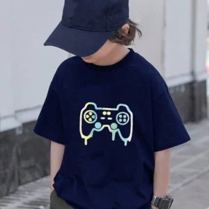 Playera control videojuego azul marino (12 años)