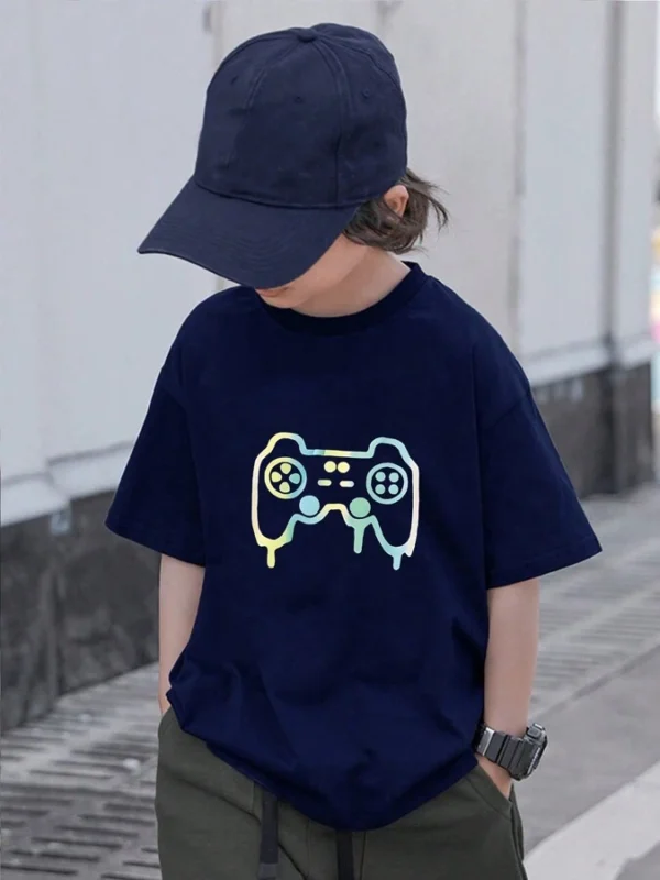 Playera control videojuego azul marino (12 años)