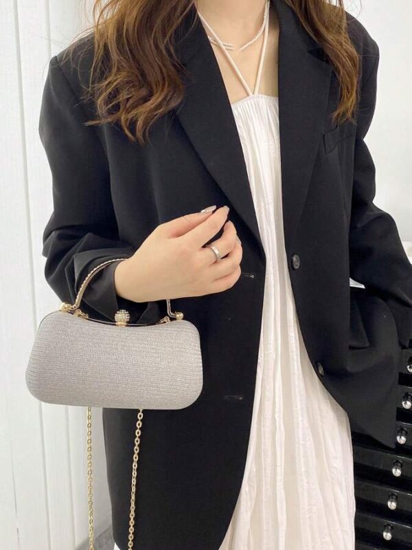 Bolso cubo color gris