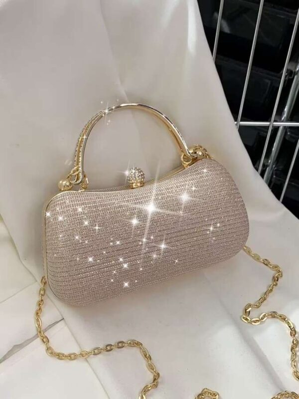 Bolso cubo ligero color champán